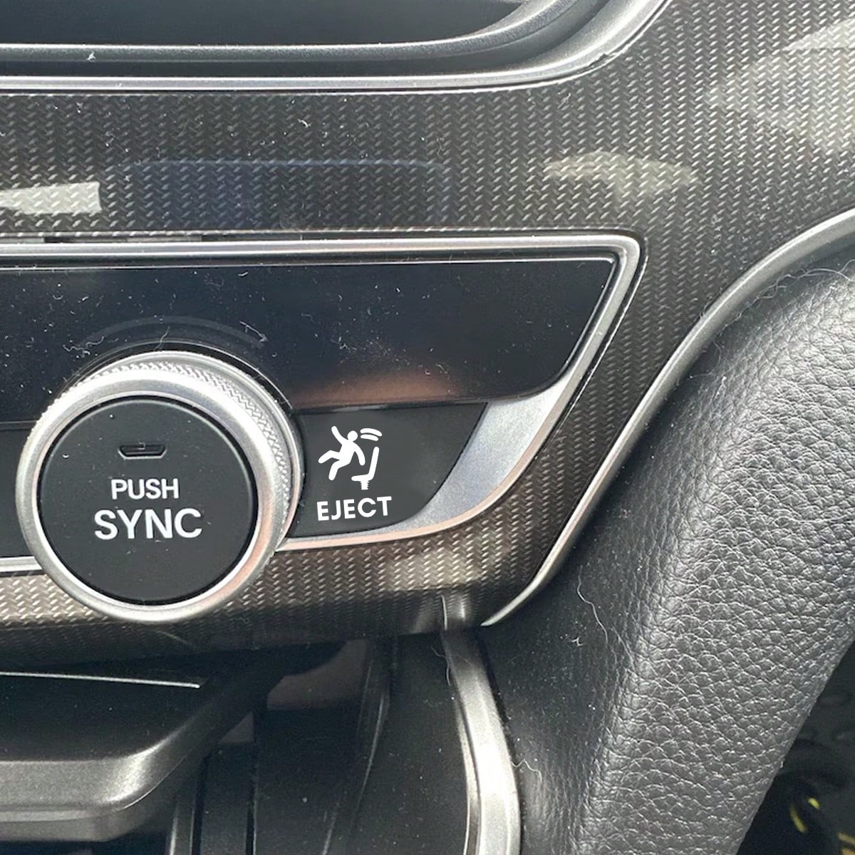 Eject Button Sticker For Blank Car Buttons 6pcs, Funny Car Accessories For Men, Video Game Decal For Car, Gag Gift For Car Guy