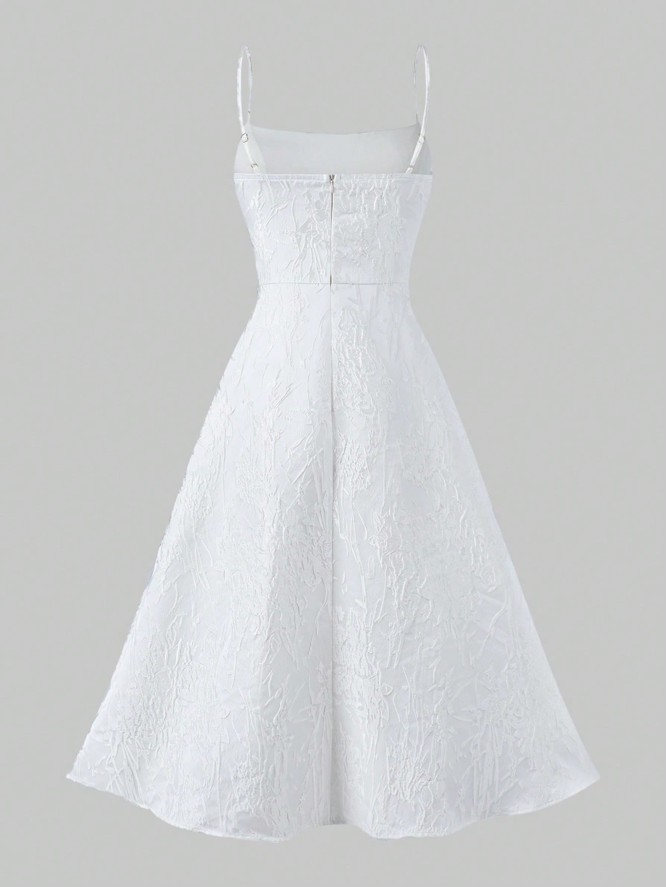 Elegant Sexy Casual Daily Date Sleeveless Low Neck Solid Color Fitted A-Line Midi Dress, Elegant Dress, Vacation Dress, White Dress Party Summer