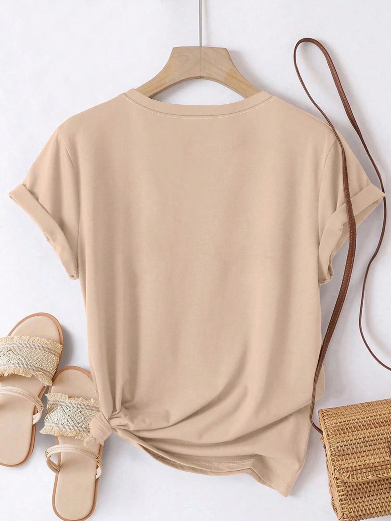 EMERY ROSE Plus Size Women Casual Sunflower & Leopard Print Short Sleeve Round Neck T-Shirt Summer Casual Tops Short Sleeve Tops Cute Casual Tops