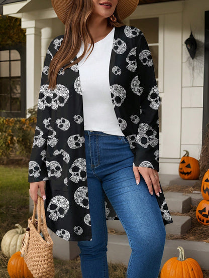 EMERY ROSE Plus Size Women's Loose Fit Long Sleeve Cardigan Jacket, Summer,Spring Fall