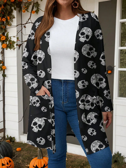 EMERY ROSE Plus Size Women's Loose Fit Long Sleeve Cardigan Jacket, Summer,Spring Fall