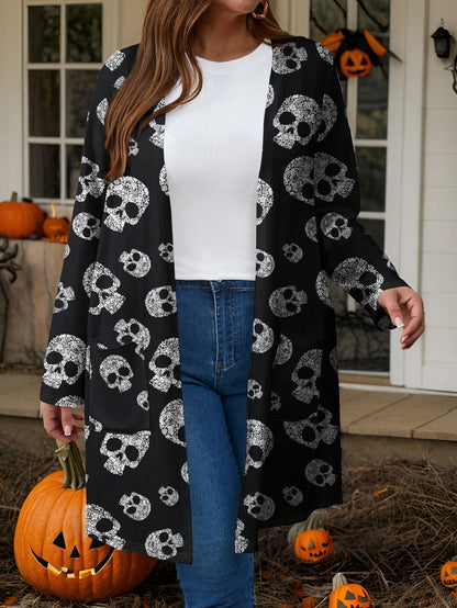 EMERY ROSE Plus Size Women's Loose Fit Long Sleeve Cardigan Jacket, Summer,Spring Fall