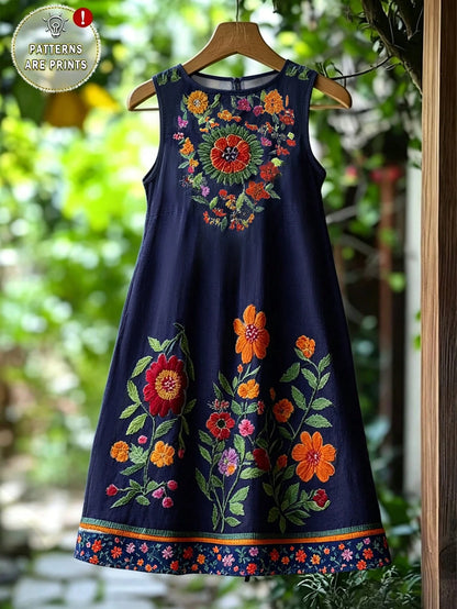 EMERY ROSE Women's Floral Print Sleeveless Short Casual Vacation Dress