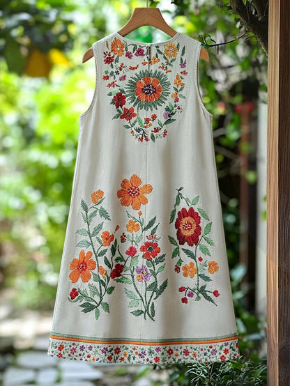 EMERY ROSE Women's Floral Print Sleeveless Short Casual Vacation Dress