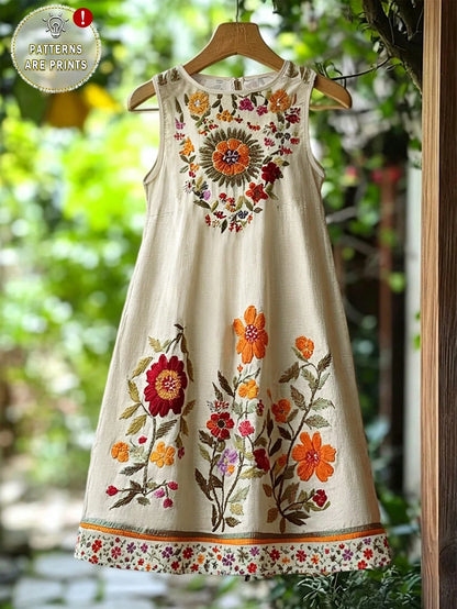 EMERY ROSE Women's Floral Print Sleeveless Short Casual Vacation Dress