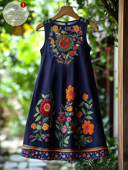 EMERY ROSE Women's Floral Print Sleeveless Short Casual Vacation Dress