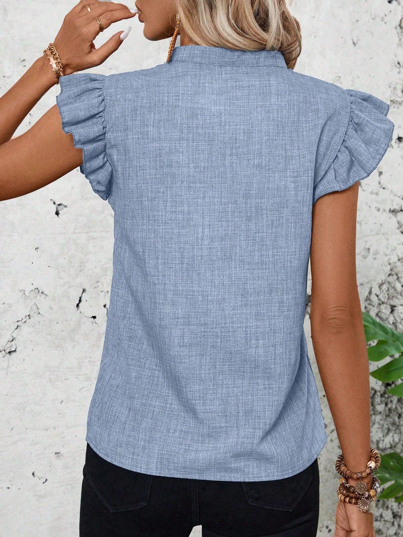 EMERY ROSE Women's Solid Color Simple Daily Shirt,Sleeveless Tops