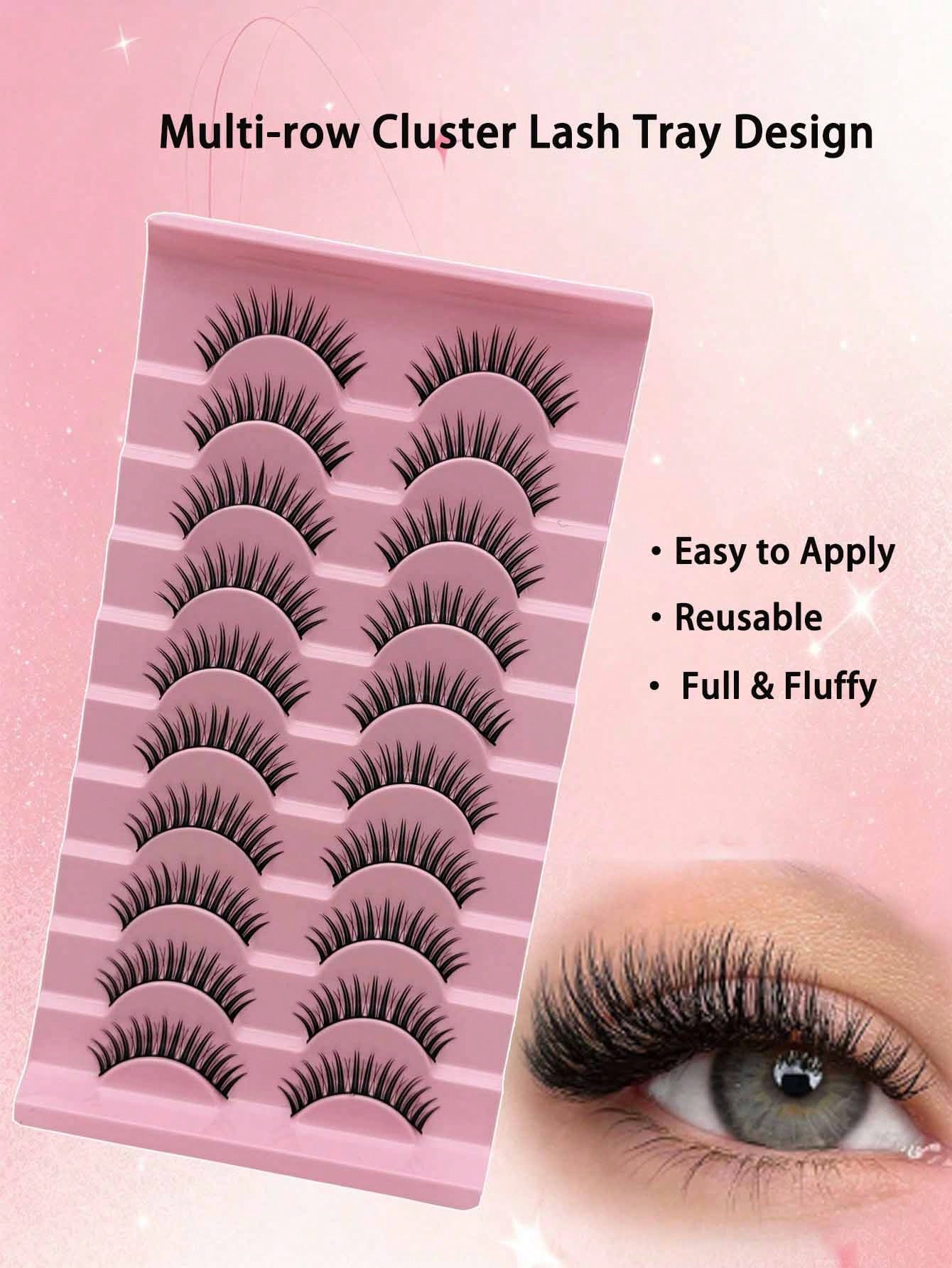 European And American Cross-Border False Eyelashes, Thick And Large-Capacity Eyelashes, Eyelash Extension, Segmented Eyelashes