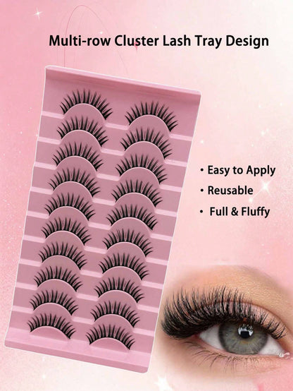 European And American Cross-Border False Eyelashes, Thick And Large-Capacity Eyelashes, Eyelash Extension, Segmented Eyelashes