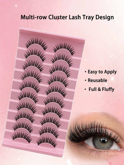 European And American Cross-Border False Eyelashes, Thick And Large-Capacity Eyelashes, Eyelash Extension, Segmented Eyelashes