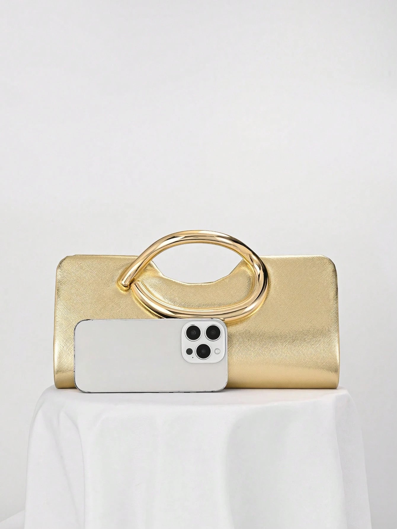 European And American Women's Gold Patchwork Pattern Design Evening Bag, Shiny Clutch Suitable For Fashion Parties, Balls, Romantic Weddings, Birthday Gatherings. Detachable Chain Can Be Worn On The S