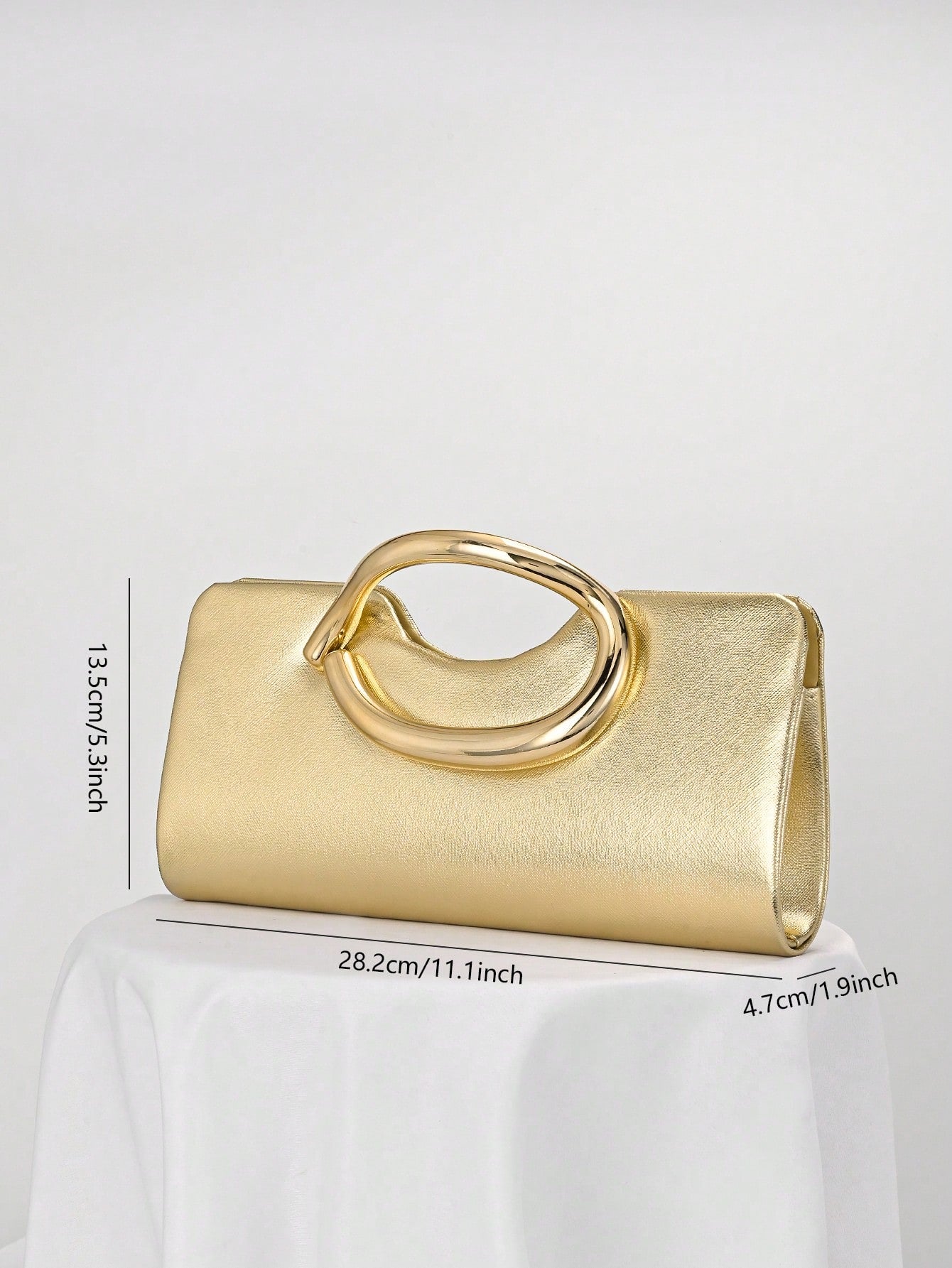 European And American Women's Gold Patchwork Pattern Design Evening Bag, Shiny Clutch Suitable For Fashion Parties, Balls, Romantic Weddings, Birthday Gatherings. Detachable Chain Can Be Worn On The S