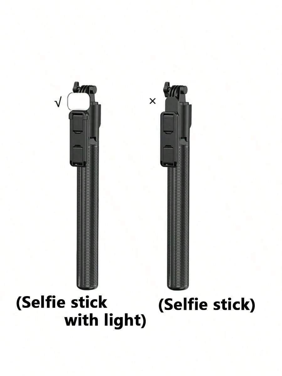 Extendable Phone Selfie Stick, Freestanding Tripod With Light And Wireless Remote, Foldable Rotatable Clamp, All-In-One Metal Telescopic Pole, Handheld Portable For Video, Live Streaming