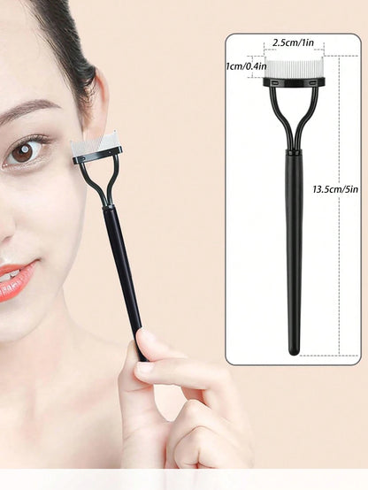 Eyelash Comb, 2pcs Stainless Steel Straight Handle Eyelash Separator,Eyebrow Brush,Eyeshadow Brush,Spoolie,Spoolie Brush,Giveaways