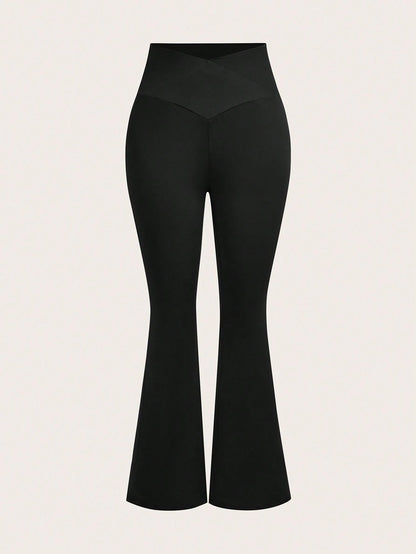 EZwear 3pcs/Set Ladies' V-Waist Flared Trousers