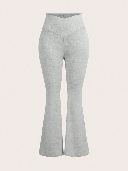 EZwear 3pcs/Set Ladies' V-Waist Flared Trousers