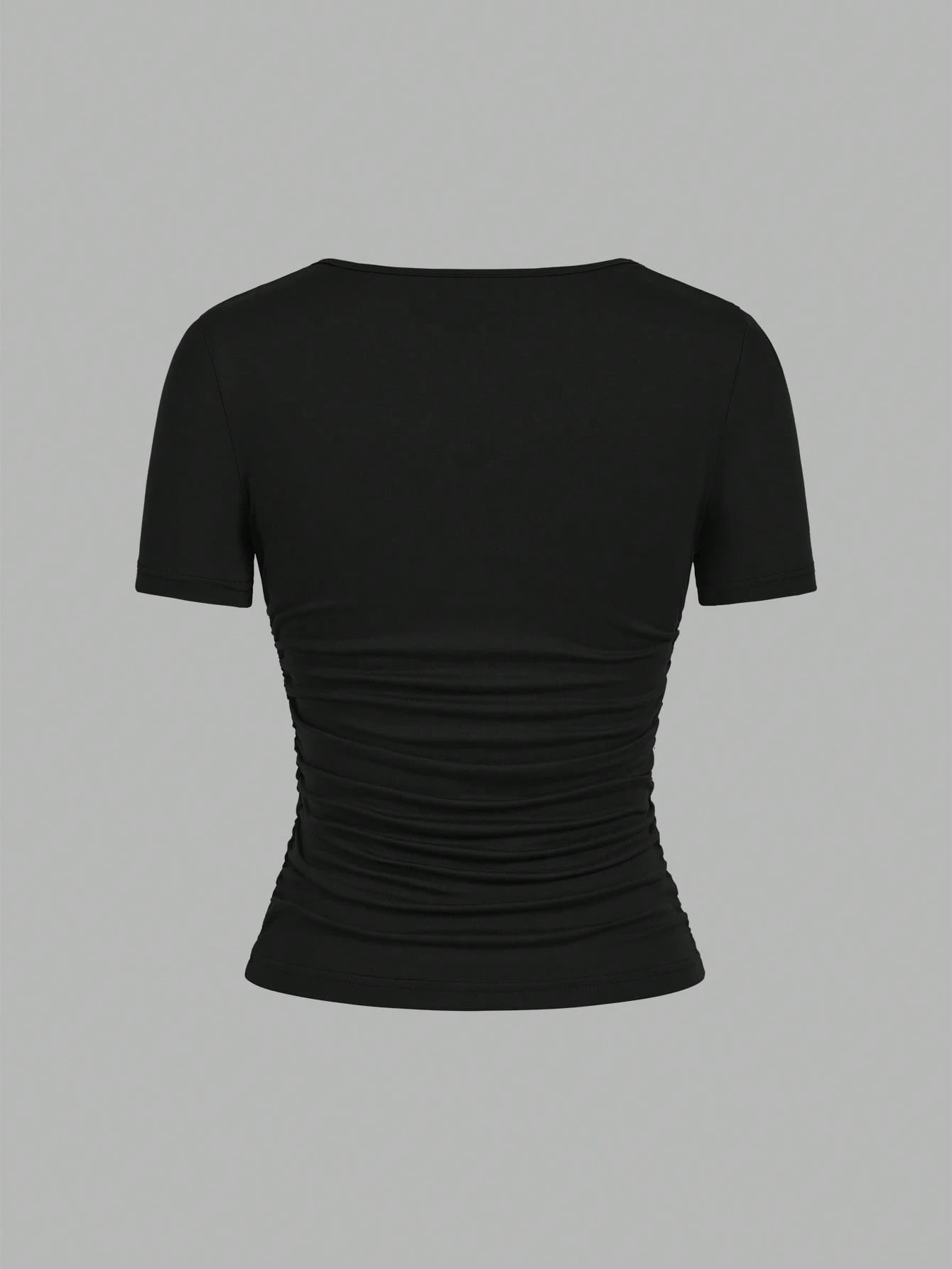 EZwear 4pcs/Set Minimalist Plain Crew Neck Short Sleeve T-Shirts For Women, Comfortable Casual, Suitable Spring/Summer,Back To School