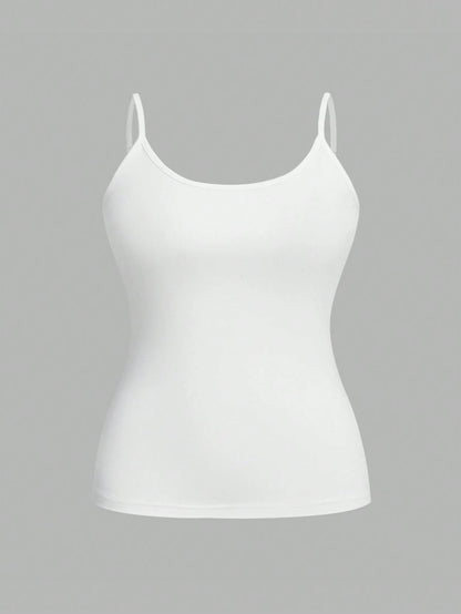 EZwear 4pcs/Set Plus Size Women Casual Camisole Tops, Suitable For Summer