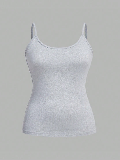 EZwear 4pcs/Set Plus Size Women Casual Camisole Tops, Suitable For Summer