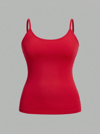 EZwear 4pcs/Set Plus Size Women Casual Camisole Tops, Suitable For Summer