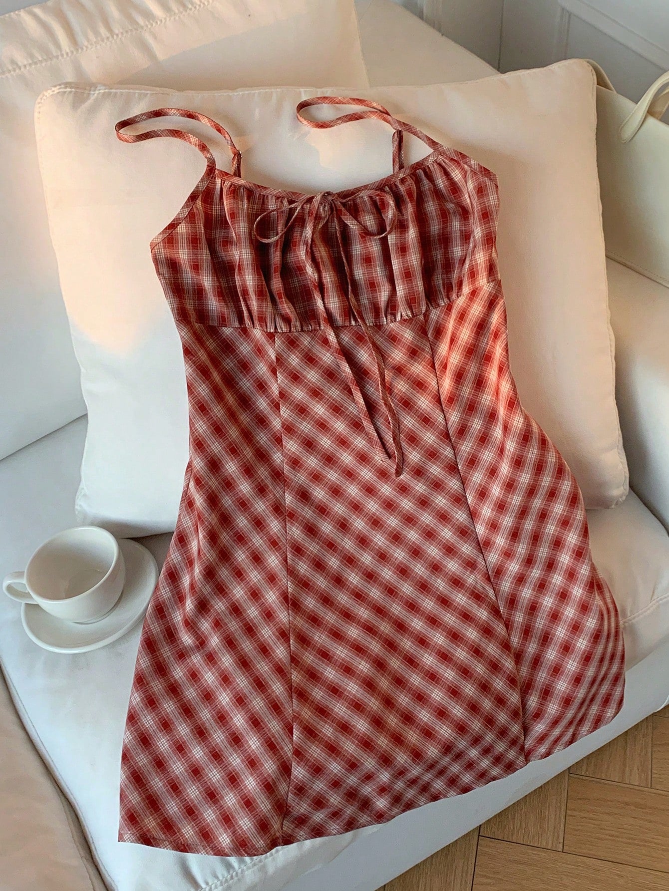 EZwear Elegant French All White Striped Sleeveless Fitted Flared Mini Dress,Modest Cinched Waist Front Tie Summer Holiday Vacation Dresses For Women