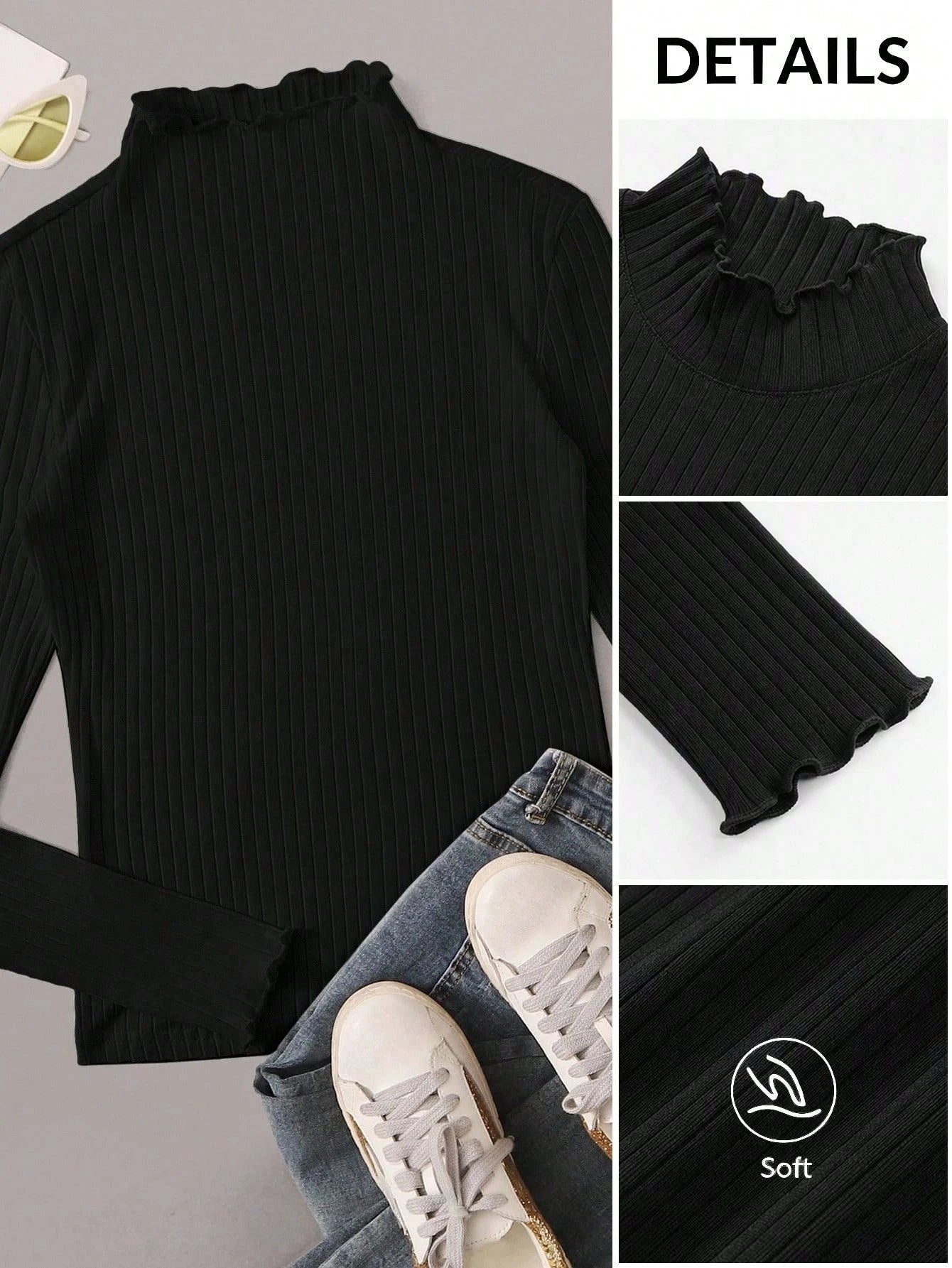 EZwear Knit Ribbed Plus Size Women's T-Shirt, Summer Outfits, Beach Outfits For Women, Summer Holiday Outfits, Holiday Outfits Fall