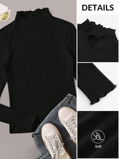 EZwear Knit Ribbed Plus Size Women's T-Shirt, Summer Outfits, Beach Outfits For Women, Summer Holiday Outfits, Holiday Outfits Fall