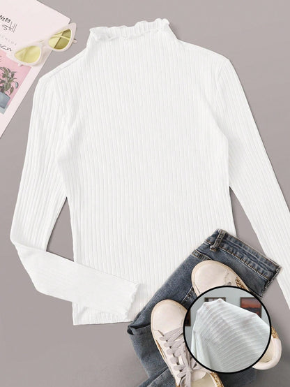 EZwear Knit Ribbed Plus Size Women's T-Shirt, Summer Outfits, Beach Outfits For Women, Summer Holiday Outfits, Holiday Outfits Fall