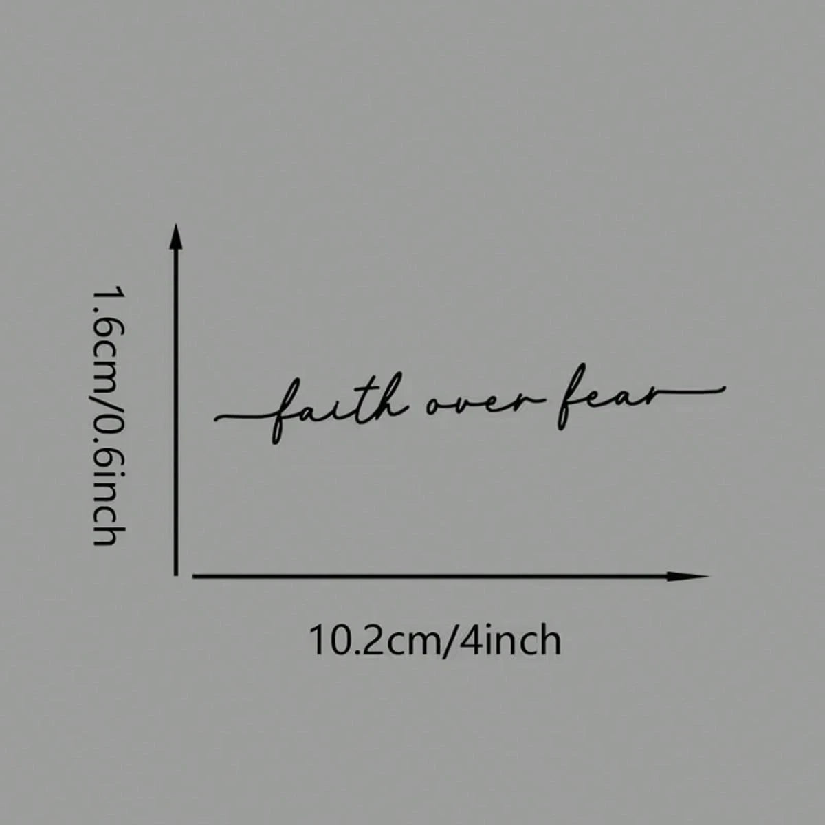 Faith Is Stronger Than Fear. Suitable For Car Rearview Mirror, Water Bottle, Mirror, Car Interior Decoration Sticker, Car Accessories Car Rearview Mirror Sticker