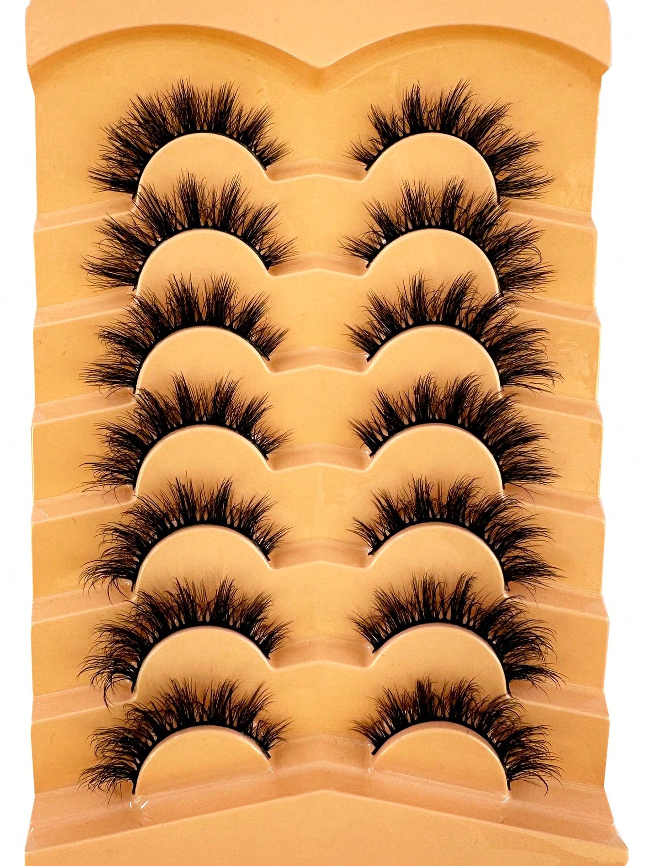False Eyelashes Wispy Lashes Natural Look Fake Eyelashes Cat Eye Lashes Mink Fluffy Strip False Lashes Fox Eye Lashes Pack 7 Pairs Strip Lashes,Lashes,Eyelashes,Fake Lashes