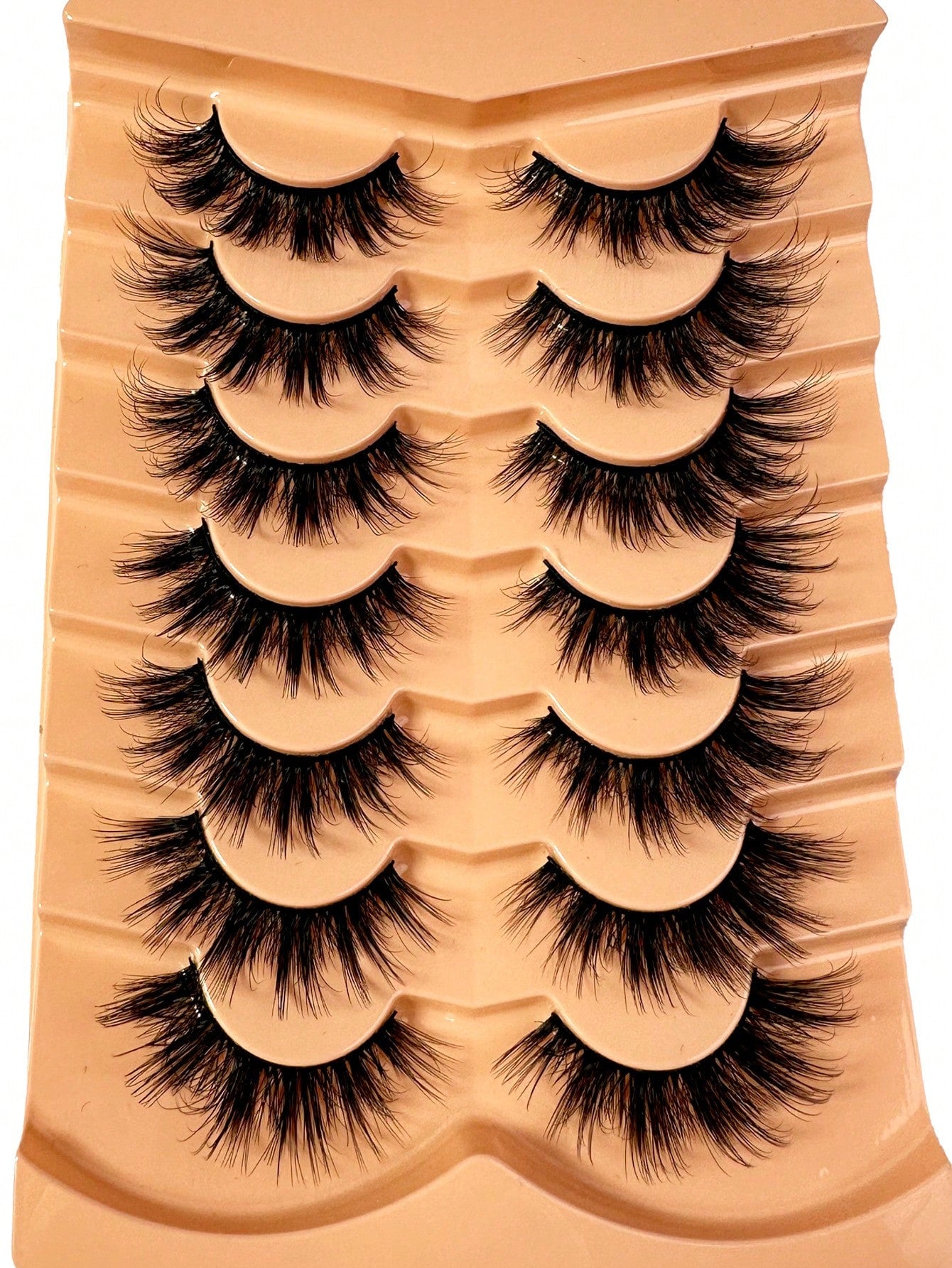 False Eyelashes Wispy Lashes Natural Look Fake Eyelashes Cat Eye Lashes Mink Fluffy Strip False Lashes Fox Eye Lashes Pack 7 Pairs Strip Lashes,Lashes,Eyelashes,Fake Lashes
