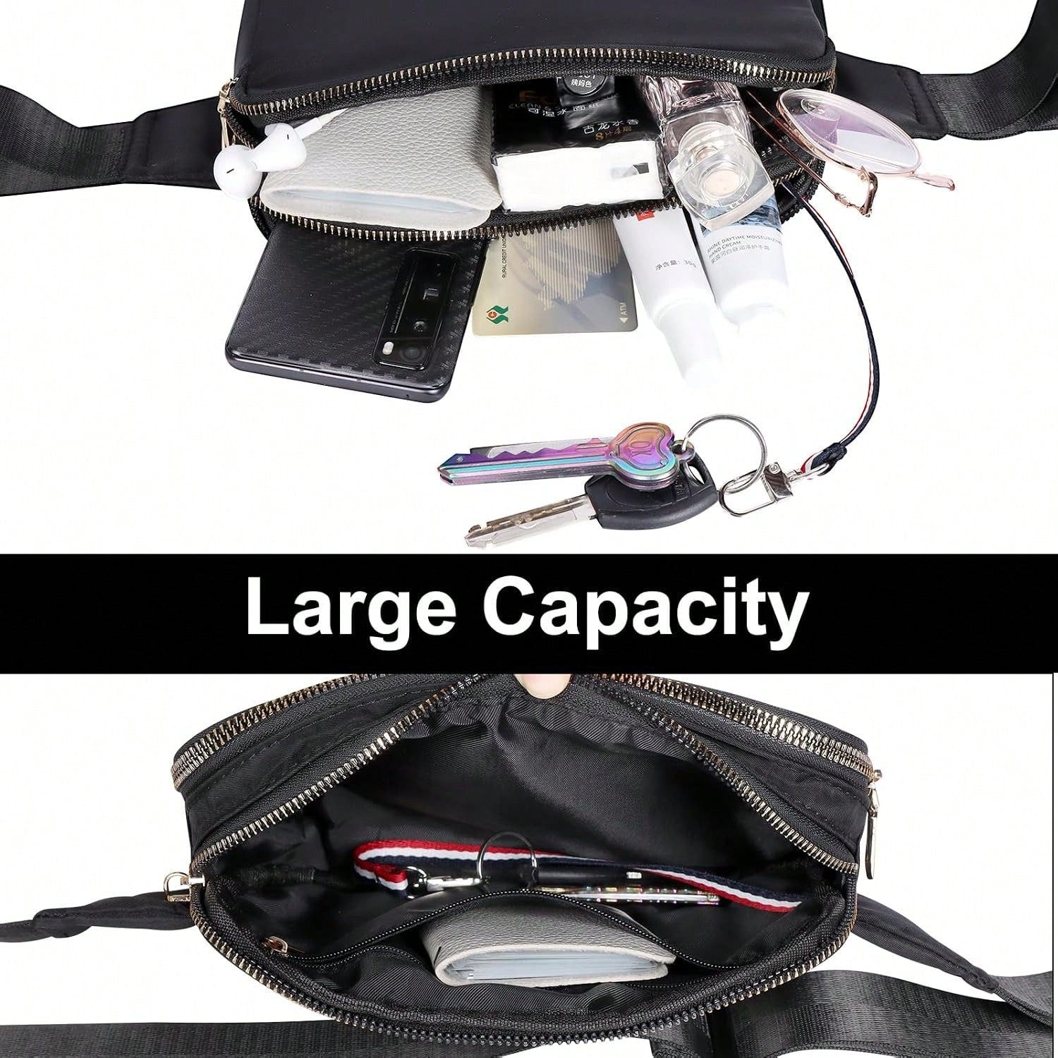 Fanny Pack For Women Crossbody Fashion Belt Purse Chest Waist Hip Bumbag For Outdoor Shopping Travel Hiking