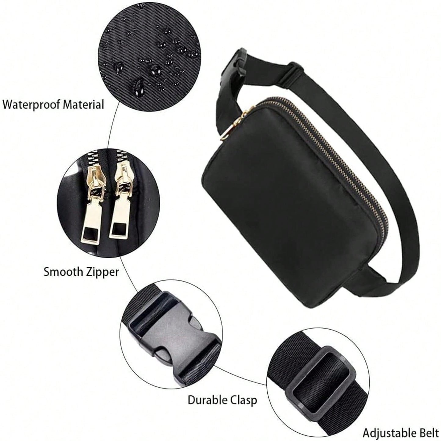 Fanny Pack For Women Crossbody Fashion Belt Purse Chest Waist Hip Bumbag For Outdoor Shopping Travel Hiking