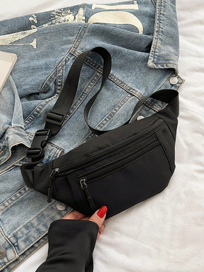 Fashion Versatile Solid Color Sports Waist Bag/Fanny Pack For Women