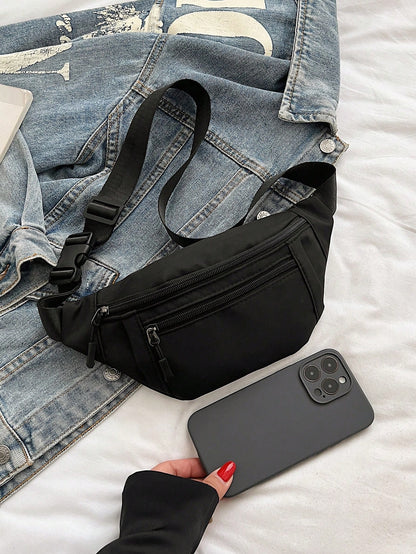 Fashion Versatile Solid Color Sports Waist Bag/Fanny Pack For Women