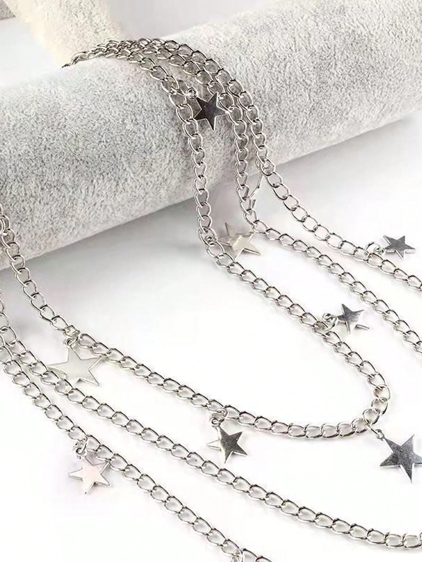Fashionable Pentagram Pendant Chain, Unisex Punk Rock Jeans Waist Chain