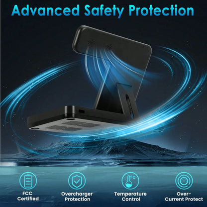 Fast Charging 3-In-1 Wireless Charging Stand, 15W 3-In-1 Wireless Charging Station For Phone, Watch, And Earbuds Compatible With IPhone 17/16/15/14/13/12/11/Pro/Max/XS/XR/X/8/Plus, 11/10/9/8/7/6/5/4/3