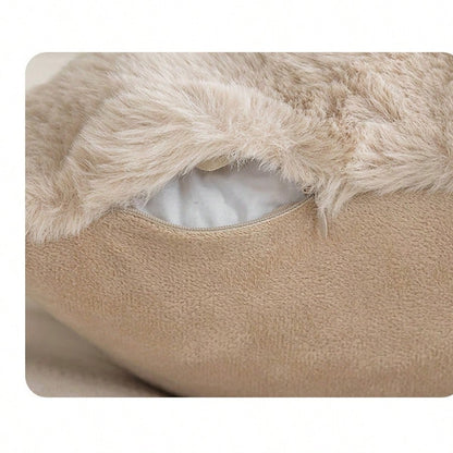 Faux Rabbit Fur Bubble Throw Pillow Cover Double Side Thick Plush Dense Fuzzy Decorative Cushion Covers For Couch Bedroom