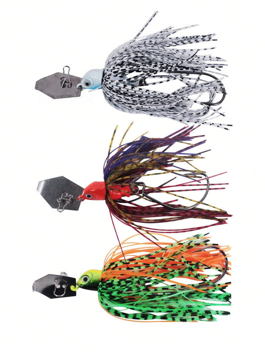 Fishing 3pcs/Lot Chatter Bait 10g Spinner Bait Jig Dancer Buzzbait Wobbler Fishing Chatterbait For Bass Pike Fish Walleye Fish