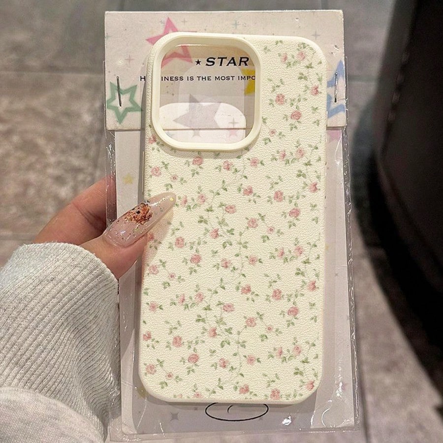 Floral Element Fashion Phone Cases Flower 1pc TPU Material Elegant Pink Rose Full Screen Pattern Phone Case Compatible With IPhone 17 Pro Max/17/16 Pro Max/15/13/12/11, S20 FE/A15/S24/A55, Compatible