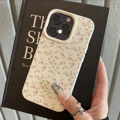 Floral Element Fashion Phone Cases Flower 1pc TPU Material Elegant Pink Rose Full Screen Pattern Phone Case Compatible With IPhone 17 Pro Max/17/16 Pro Max/15/13/12/11, S20 FE/A15/S24/A55, Compatible