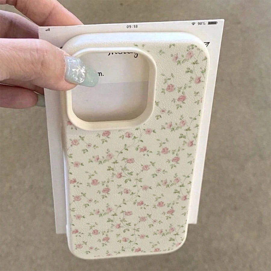 Floral Element Fashion Phone Cases Flower 1pc TPU Material Elegant Pink Rose Full Screen Pattern Phone Case Compatible With IPhone 17 Pro Max/17/16 Pro Max/15/13/12/11, S20 FE/A15/S24/A55, Compatible