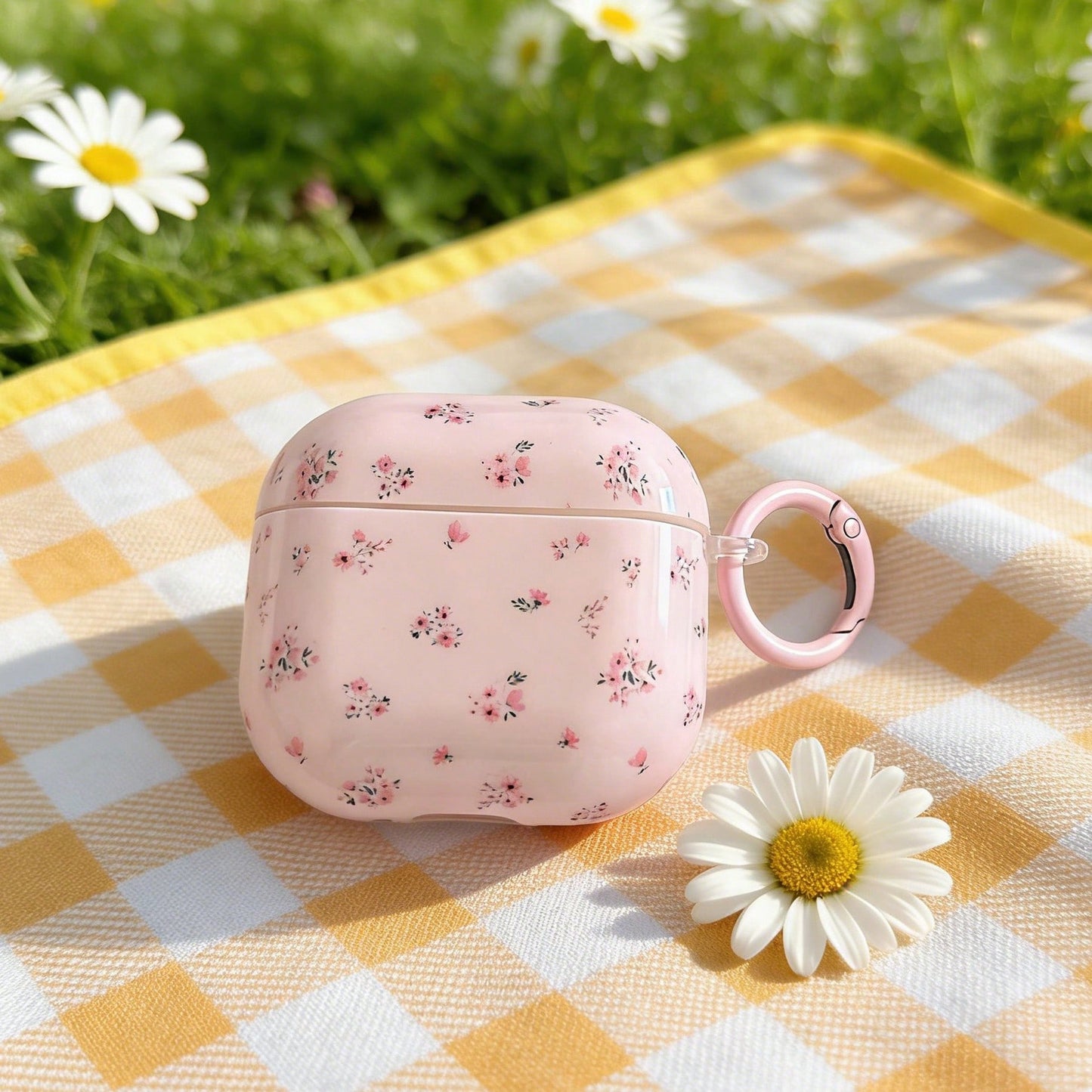Flower Minimalist Pink Floral Hanging Earphone Case Compatible With AirPods Pro 3, New Pro 2, Cute Apple 4 Minimalist 3 Personalized 1/2 Generation Earphone Case For Women