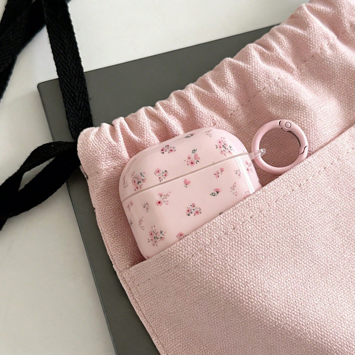 Flower Minimalist Pink Floral Hanging Earphone Case Compatible With AirPods Pro 3, New Pro 2, Cute Apple 4 Minimalist 3 Personalized 1/2 Generation Earphone Case For Women