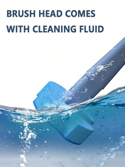 FoBianJie Blue Ocean Easy-Attach Disposable Toilet Cleaning Refills-Effortless Bowl, Sponge Heads, EssentialBathroom Brush Replacements For Home & School