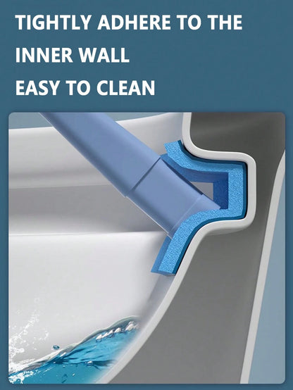 FoBianJie Blue Ocean Easy-Attach Disposable Toilet Cleaning Refills-Effortless Bowl, Sponge Heads, EssentialBathroom Brush Replacements For Home & School