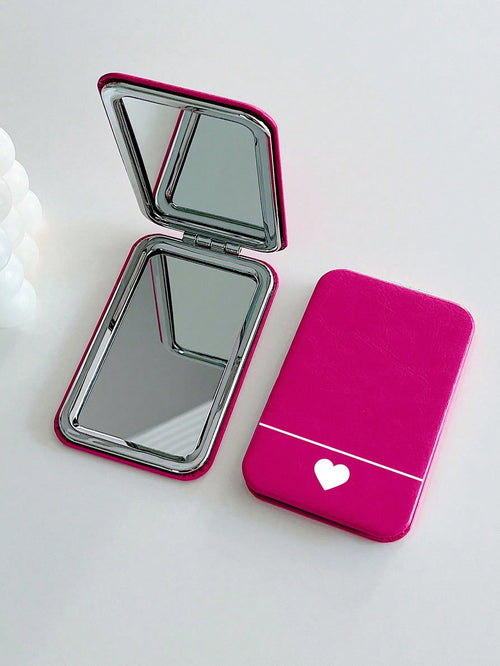 Foldable Heart Pattern Mirror