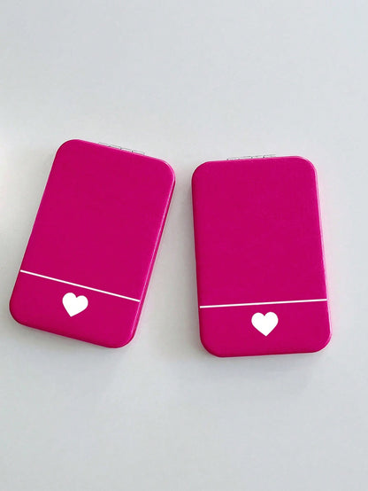 Foldable Heart Pattern Mirror
