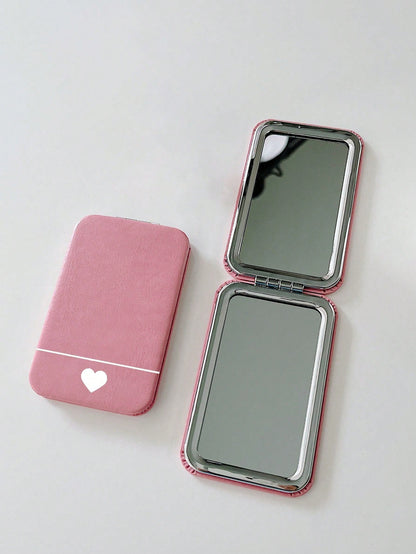 Foldable Heart Pattern Mirror