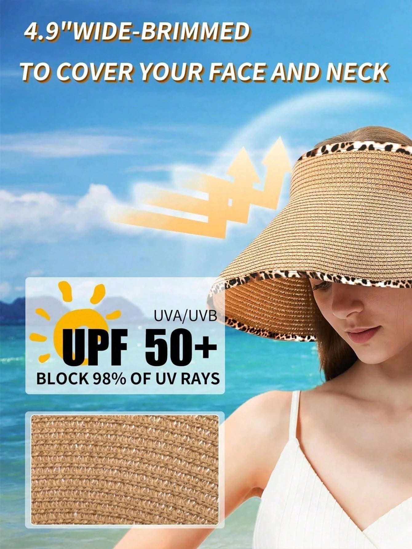 Foldable Sun Visor Hats With Sweatband Flexible And Roll Up Bow Breathable Beach Hat For Women Wide Brim Outdoor Bucket Hat To Hold Uv Away Sun Straw Hats Camping Hiking Cap Holiday Vacation Back To S